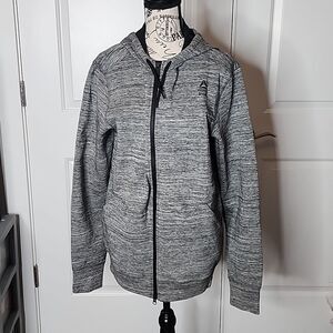 NWOT Reebok Hooded Crossfit Zip up Grey and Black Size Medium